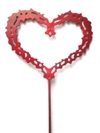 Flotte metal hjerter på metal pind. Fine i dekorationer både inde og ude.Hjertet har  Ø ca. 8 cm. 